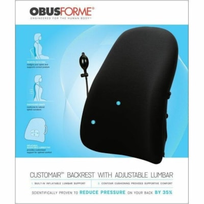 ObusForme Backrest with Adjustable Lumbar - Polyurethane Foam BACKREST W ADJUSTABLE LUMBAR 