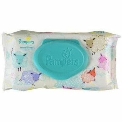 Pampers Sensitive Cleaning Wipe - White - 56 / Pack  