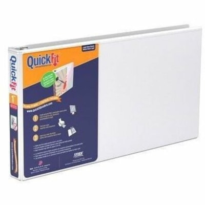 QuickFit - Reliure à anneaux 95010L - 1 po (25,40 mm) Capcité du classeur - format légal - format 8 1/2 po (215,90 mm) x 14 po (355,60 mm) - 200 Capacité en feuilles - 3 x 1 po (25,40 mm) Ring(s) - Fastener(s) : Anneau rond - Pocket(s) : À l'intérieur avant et arri&e HEAVY-DUTY COMMERCIAL GRADE CO 
