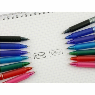 FriXion Ball Clicker 0.7 - Gel Ink Rollerball pen - Pink - Medium Tip - 0.7 mm (0.03") Medium Pen Point - Refillable - Retractable - Erasable - Purple Ink - Thermosensitive Gel Ink ERASABLE RETRACTABLE 0.7MM PURPLE