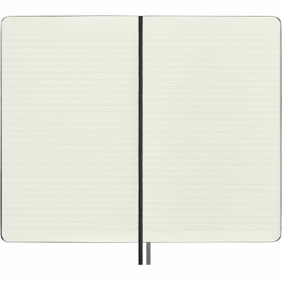 Moleskine - Carnet à couverture rigide Classic, ligné, noir, 5 po x 8 1/4 po, 400 pages - 400 Pages - Margin Avec ligne - 70 g/m² Grammage - format 5 1/8 po (130 mm) x 8 17/64 po (210 mm) - Papier Ivoire - Couverture Noir - Cartonné, Coin rond, Fermeture par élastique, BLACK  5  X 8    RULED PAGES HARD COVER  400 PAGES