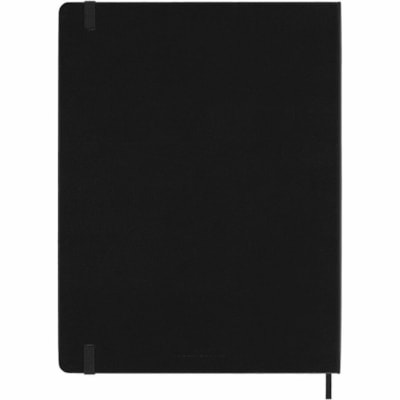 Moleskine - Carnet à couverture rigide Classic, très grand format, ligné, noir, 7 po x 10 po - 192 Pages - Margin Avec ligne - 70 g/m² Grammage - format 7 1/2 po (190,50 mm) x 9 1/2 po (241,30 mm) - hauteur de 9,84 po (250 mm) x largeur de 7,48 po (190 mm) - Paper Ivoire - Co BLACK  7" X 10"  RULED PAGES HARD COVER  ACID FREE PAPER