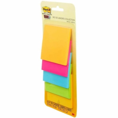 Post-it® Super Sticky Note Pad - 3" (76.20 mm) Flag/Note Width x 3" (76.20 mm) Flag/Note Length - 45 Sheets per Pad - Blue, Blue Paradise, Green, Limeade, Orange, Pink, Sunnyside, Tropical Pink, Vital Orange, Yellow - Removable, Recyclable, Super Sticky, Repositionable, Self-adhesive - 5 / Pack 3X3 POST IT NOTES 6PK 45 SHEETS/PAD