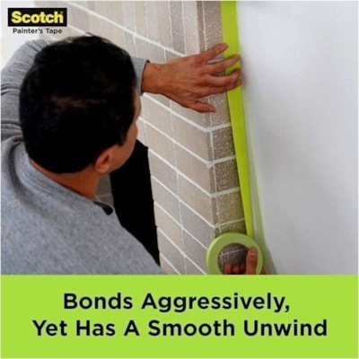 Scotch Rough Surface Painter's Tape 2060-48MP, 1.88 in x 60.1 yd - 2.17" (55 mm) Length x 1.88" (47.8 mm) Width - Green - For Rough Surface, Brick, Concrete, Wood, Stucco, Paint - 24 Case GREEN PAINTER'S TAPE 