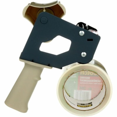 Scotch - Ruban d'emballage Tough Grip - longueur de 54,7 vg (50 m) x largeur de 1,89 po (48 mm) - 3 po (76,20 mm) Matériau - Transparent - Distribluteur inclus - Fusil Dsitributeur - Anti échardes, Résistant aux déchirures, Résistant à l'humidité - Pour TOUGH GRIP DISPENSER 48MMX50M 