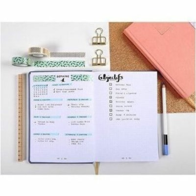Quo Vadis Life Journal - 224 Pages - 90 g/m² Grammage - 8.25" (209.55 mm) Height x 6" (152.40 mm) Width - White Paper - Gray, Blue Cover - Elastic Closure, Index Page, Pocket, Bookmark, Page Marker, Numbered - 1 / Unit 15 X 21 CM GREY BLUE 215 NUMBERED PAGES