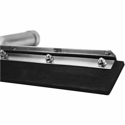 Globe - Raclette 4093 - hauteur de 7 po (177,80 mm) x largeur de 5 po (127 mm) x longueur de 24 po (609,60 mm) - Robuste, Résistant à la corrosion, Résistant à la rouille, Robuste, Cadre plaqué zinc - Noir, Argenté - 1 / Unité RUBBER 
