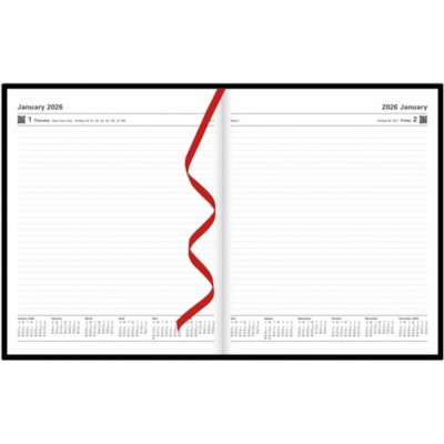 Letts 2026 Standard 12-Month Daily Planner - January to December - 10-1/4" x 8-1/4" - Assorted Colours - English - Standard - Daily - 12 Month - January 2026 to December 2026 - 1 Day Single Page Layout - Quarto - 8 1/4" (209.55 mm) x 10 1/4" (260.35 mm) Sheet Size - White Sheet - Sewn - Assorted - P  