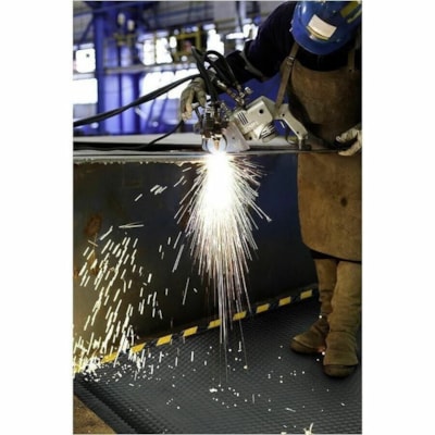 M+A Hog Heaven - Indoor, Industry, Commercial - 60" (1524 mm) Length x 36" (914.40 mm) Width x 0.870" (22.10 mm) Thickness - Rectangular - Diamond - Nitrile Rubber - Black, Yellow - 1 / Unit BLACK W/YELLOW BORDER ANTI-FATIGUE MAT
