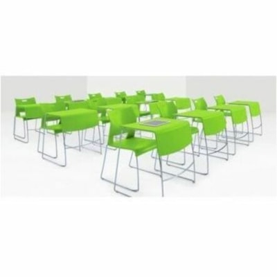 Global - Chaise 6621GT CCT CM - Seat Color Cactus - Résine Seat Material - Résine Back Material - Résine - 2 ARMLESS STACKING CHAIR POLYPROPYLENE  CACTUS