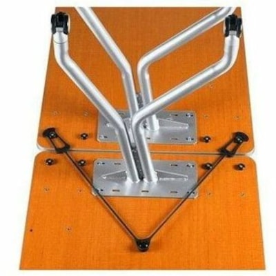Global Bungee Winter Cherry Transformer Table 13-ft Kit - Material: Laminate, Metal - Finish: Winter Cherry - Durable - For Boardroom, Conference Table, Classroom, Meeting, Training KIT  6 TABLE SET LAMINATE  LIGHT BROWN