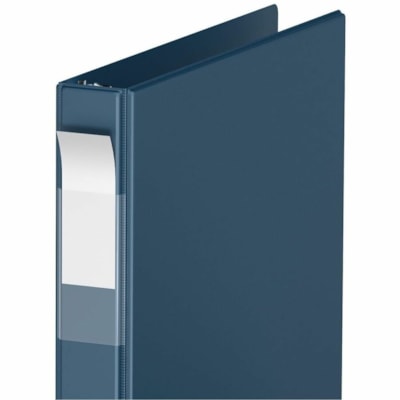Reliure à anneaux Davis - format lettre - format8 1/2 po (215,90 mm) x 11 po (279,40 mm) Taille de feuille - 225 Capacité en feuilles - 1 po (25,40 mm) Sonnerie - Fastener(s) : 3 x Anneau en D - Pocket(s) : 2, Interne - Polypropylène - Bleu marine - Étiquette dos - 6 / emballage  