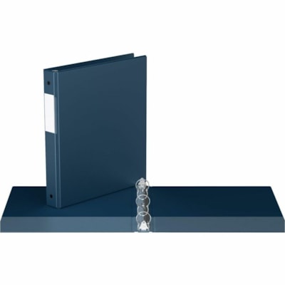 Davis 1" Premium Economy Binder, Round Ring, Navy Blue, Pack of 6 - Letter - 8 1/2" (215.90 mm) x 11" (279.40 mm) Sheet Size - 200 Sheet Capacity - 1" (25.40 mm) Ring - Fastener(s): 3 x Round Ring - Pocket(s): 2, Internal - Polypropylene - Navy Blue - Spine Label, PVC-free - 6 / Pack  