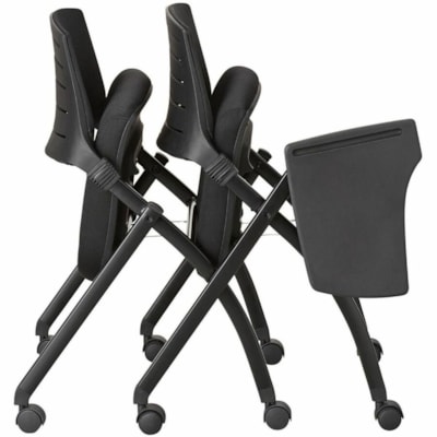 TygerClaw Low-Back Classroom Chair, Black - Plastic Seat Material - Black Back Color - Fabric Back Material - Black Frame Color - Low Back - Black hair 