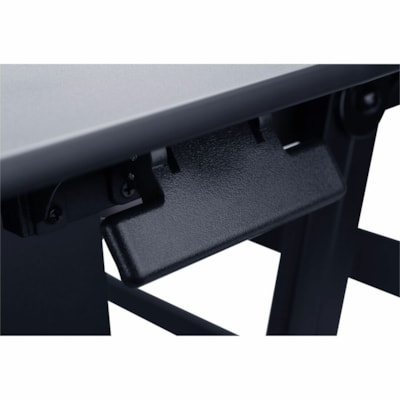 Rocelco 32"W-16.75"H Adjustable Desk Riser-Medium Anti Fatigue Mat - Black le Desk Riser-Medium Anti Fati gue Mat