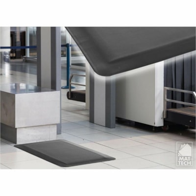 Mat Tech Wear Bond Comfort King - Commercial, Workshop, Pharmacy, Packaging Station, Cashier's Station, Store - 36" (914.40 mm) Length x 60" (1524 mm) Width x 0.560" (14.22 mm) Thickness - Rectangular - Polyvinyl Chloride (PVC), Foam, Vinyl - Black - 1 / Unit ANTI-FATIGUE MAT SUPERIOR COMFORT