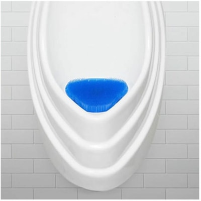 Globe Aquös Heavy-Duty Anti-Splash Urinal Screens - 7.25"L X 1"W X 7.9"H / Blue Fresh - Lasts upto 60 Days - Anti-splash, Deodorizer - 12 / Case - Blue ANTI SPLASH LAST 60 DAYS