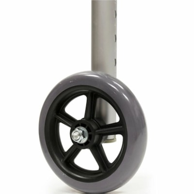 Bios Medical Replacement Walker Tips for 56004 (2pcs) - 2 Piece 5" WHEELS AND RUBBER FEET 