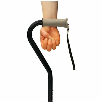 BIOS Medical Offset Cane with Retractable Ice Pick - 300 lb (136077.71 g) Load Capacity - Lightweight, Ergonomic Handle, Comfortable, Adjustable Height - Aluminum LIGHTWEIGHT ALUMINUM ADJUSTABLE IN HEIGHT