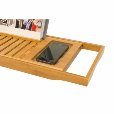 BIOS Medical Bamboo Bathtub Caddy - 1.4" (35.56 mm) Height x 27.5" (698.50 mm) Width x 8.7" (220.98 mm) Depth - Adjustable - Bamboo - 1 / Unit  