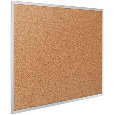 Quartet Standard Cork Bulletin Board, Aluminum Frame, 8' x 4' - 48" (1219.20 mm) Board Height x 96" (2438.40 mm) Board Width - Brown Cork Surface - Durable, Heavy-gauge, Self-healing - Silver Aluminum Frame - 1 / Each HEAVY GUAGE ANODIZED ALUMINUM FRAME WIDTH 1 1/4" QUARTET