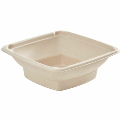 Eco Guardian - Couvercle PET transparent pour contenant carré en bambou de 28 oz / Recyclable - Polytéréphtalate d'éthylène - clair - 50 / emballage COUV PET FIBRE PET RECYCLABLE 