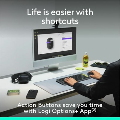 Logitech POP Mouse - Wireless - 32.81 ft (10000 mm) - Bluetooth - Rose - Scroll Wheel - 4 Button(s) - 1 x AA Battery Supported  