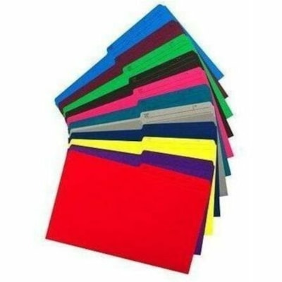 Grand & Toy 1/2 Tab Cut Legal Recycled Storage Folder - 8 1/2" (215.90 mm) x 14" (355.60 mm) - Pink - 10% Recycled - 100 / Unit 10% PCW 1/2 TAB REVERSIBLE SCORED FOR EXPANSION SFI