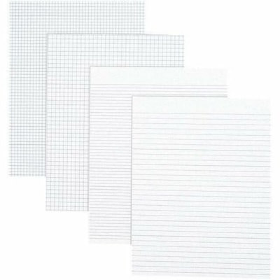 Grand & Toy Economy Letter-Size Pads, White with Narrow Rule, 8 1/2" x 11" , Pack of 5 - 96 Sheets - Both Side Ruling Surface - Narrow Ruled Margin - Letter - 8" (203.20 mm) x 11" (279.40 mm) Sheet Size - White Paper - 5 / Pack BOTH SIDES 96 SHEETS ECONOMY
