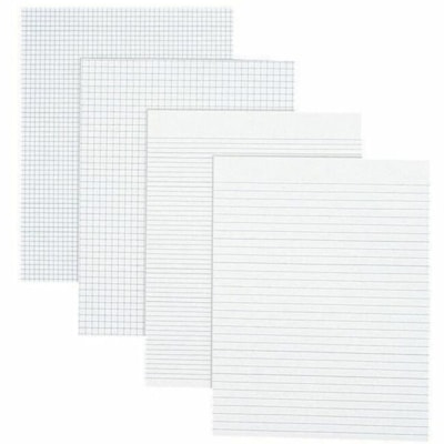 Bloc d'écriture Grand & Toy - 96 Feuilles - Margin Reglure large - format lettre - format 8 po (203,20 mm) x 11 po (279,40 mm) - Paper Blanc - 5 / emballage 5/16" RECTO-VERSO  96 FEUILLES PAR BLOC  ÉCONOMIQUE