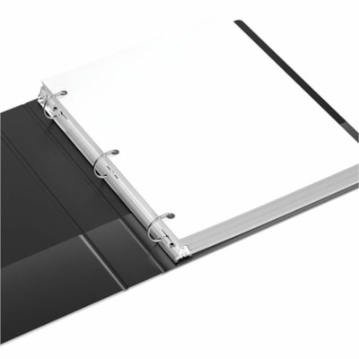 Davis Essential Ring Binder - Letter - 8 1/2" x 11" Sheet Size - 225 Sheet Capacity - 1" (25.40 mm) Ring - Fastener(s): 3 x D-Ring - Pocket(s): 2, Inside Front & Back - Polypropylene, Board - Black - Recycled - Label Holder, PVC-free, Spine Label, Durable - 6 / Pack  