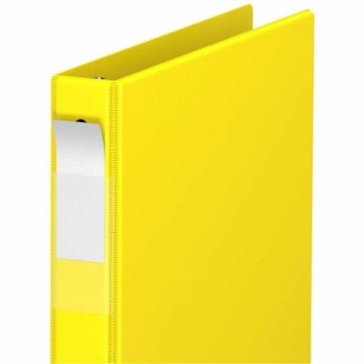 Reliure à anneaux Essential Davis - format lettre - format8 1/2 po (215,90 mm) x 11 po (279,40 mm) Taille de feuille - 200 Capacité en feuilles - 1 po (25,40 mm) Sonnerie - Fastener(s) : 3 x Anneau rond - Pocket(s) : 2, À l'Intérieur sur le dos - Polypropylène, Tableau - Ja  