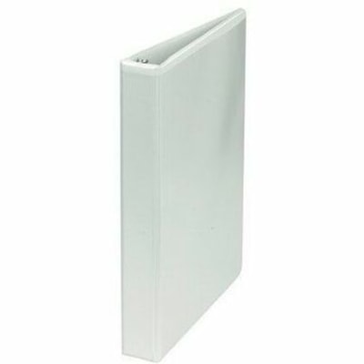 Grand & Toy 1''Customizer Presentation Binder, Round-Ring, White, Letter-Size(8 1/2'' x 11") - 1" (25.40 mm) Binder Capacity - Letter - 8 1/2" (215.90 mm) x 11" (279.40 mm) Sheet Size - 225 Sheet Capacity - 1" (25.40 mm) Ring(s) - Fastener(s): Round Ring - Pocket(s): 4, Internal, Front & Back - Poly  