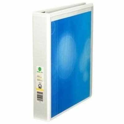 Grand & Toy Presentation Binder - Letter - 8 1/2" (215.90 mm) x 11" (279.40 mm) Sheet Size - 475 Sheet Capacity - 3 x 1.50" (38.10 mm) Ring(s) - Fastener(s): Round Ring - Pocket(s): 4, Internal - Polypropylene, Plastic - White - Recycled - PVC-free, Anti-glare, Locking Ring, Clear Front, Cover, Easy  