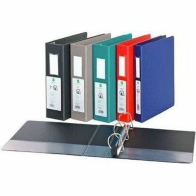 Grand & Toy - Classeur anneaux - 1 po (25,40 mm) Capcité du classeur - format lettre - format 8 1/2 po (215,90 mm) x 11 po (279,40 mm) - 250 Capacité en feuilles - 1 po (25,40 mm) Ring(s) - Fastener(s) : Anneau en D - Pocket(s) : 4, Avant et arrière - Polyéthylène, ANNEAUX COMBI  FORMAT LETTRE VINYLE RELIEF 2 POCH INT