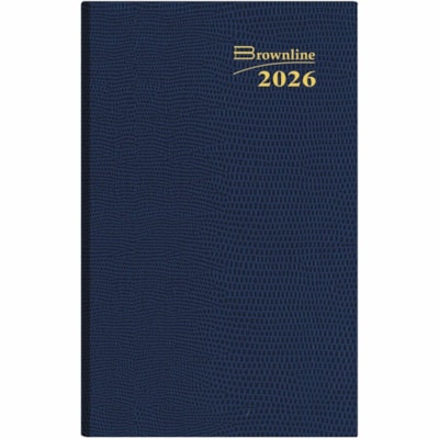Brownline Traditional Daily Pocket Diaries - Daily - 1 Year - January 2025 to December 2025 - 7:00 AM to 6:30 PM - Half-hourly - 1 Day Single Page Layout - 2 7/8" (73.03 mm) x 4 3/4" (120.65 mm) Sheet Size - Assorted - Pocket, Flexible, Reference Calendar, Notepad - 1 Each  