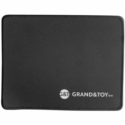 Grand & Toy Mouse Pad - Black - Rubber, Cloth - Anti-slip - Mouse BLACK COLOR CLOTH+COLOR PRINTING+RUBR SOLE