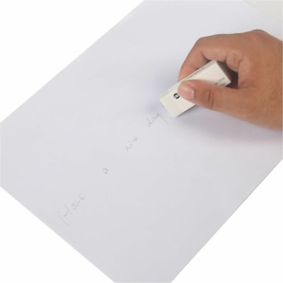 Grand & Toy White TPR Erasers 2PK - White - Thermoplastic Rubber - 2 / Pack - Latex-free, Non-toxic WHITE COLOR PACK OF 2   WHITE