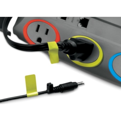 Kensington SmartSockets Basic Surge Protector - Gray - Right Angle - 6 x AC Power - 370 J - Phone - 6 ft (1.83 m) - External 670 JOULES  EMI/RFI  6 OUTLET 6 FT CORD. COLOUR CODED RINGS