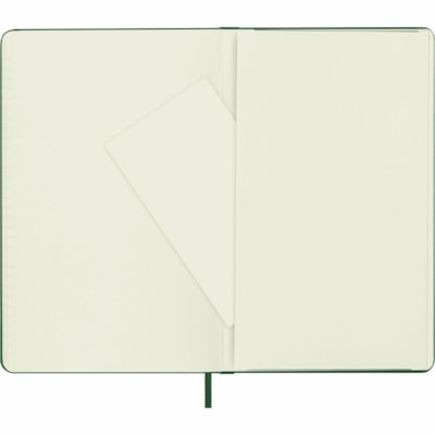 Moleskine - Ordinateur bloc-notes Classic QP060K15 - Paper Ivoire - Cover Myrte vert - Cartonné, Fermeture par élastique, Marque-page, Rangement extensible, Coin rond, Papier sans acide LIGNÉ  COUVERTURE RIGIDE 