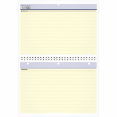 At-A-Glance 2026 QuickNotes Monthly Wall/Desk Calendar - 8" H x 11" W - Bilingual - Monthly - 12 Month - January 2026 to December 2026 - 11" (279.40 mm) x 8" (203.20 mm) Sheet Size - 3 x Holes - 1.25" (31.75 mm) x 1.25" (31.75 mm) Block - Wire Bound - Desk - Wall Mount - Blue - Paper - Bleed Resista 11X8 3 HOLE PUNCH WIREBOUND BILINGUAL CALENDAR