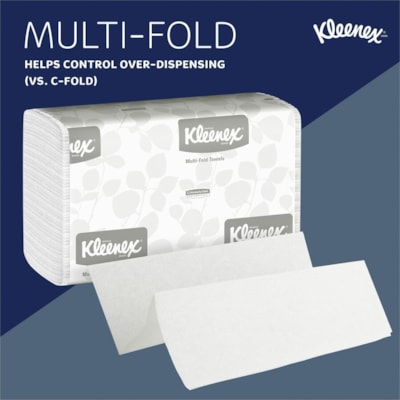 Essuie-tout Recyclé Kleenex - 1 Pli - largeur de 9,20 po (233,68 mm) x longueur de 9,40 po (238,76 mm) - Blanc - 150 emballage - 8 / Carton KLEENEX KIMBERLY CLARKE 150PQT  8 PQT PAR BOÎTE