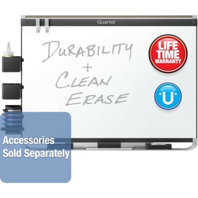 Quartet Prestige Plus Magnetic Bulletin Board - 36" (914.40 mm) Board Height x 48" (1219.20 mm) Board Width - Gray Fabric Surface - Magnetic, Self-healing, Durable - Silver Aluminum Frame - 1 Each BULLETIN BOARD 4' X 3' MAGNETIC