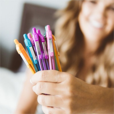 Zebra Z-Grip Retractable Ballpoint Pens - 1 mm (0.04") Medium Pen Point - Retractable - Red Ink - Clear, Red Barrel - 1 Each MEDIUM POINT  1.0 