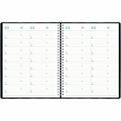Blueline 2026 Timanager 13-Month Weekly/Monthly Planner - December to December - 11" x 8-1/2" - Noir - English - Julian Dates - Weekly, Monthly - 13 Month - December 2025 to December 2026 - 7:00 AM to 8:30 PM - Half-hourly, 7:00 AM to 6:30 PM - Sunday - 1 Week Double Page Layout - Letter - 8 1/2" (2  