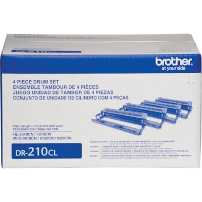Brother - Tambour de remplacement DR210CL - Laser Print Technology - 15000 - Noir, Cyan, Jaune, Magenta - 4 / Carton 9120/9320  CAPACITÉ 15000 PGS TONER-TAMBOUR