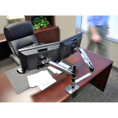 Ergotron 45-248-026 Mounting Arm for Notebook - 40 lb (18143.69 g) Load Capacity - 75 x 75, 100 x 100 - VESA Mount Compatible  Polished Aluminum - Extra fle xibility: Each arm l