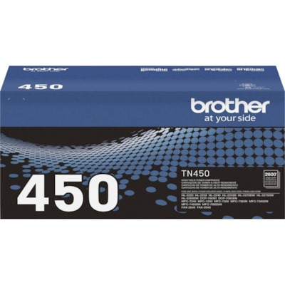 Brother TN450 Toner Cartridge - Laser - High Yield - 2600 Pages - Black - 1 Each HL-2230 2240 2270DW 2280DW HI YIELD 2600