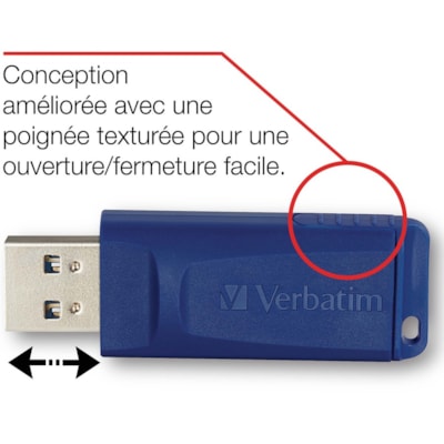 Verbatim 32GB USB Flash Drive - Blue - 32 GB - USB 2.0 Type A - Blue - 5 Year Warranty - 1 Each USB FLASH DRIVE BUILT-IN MICROBAN