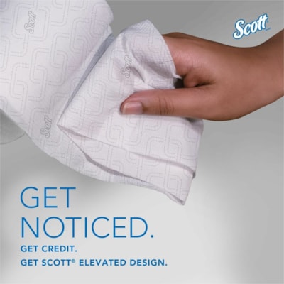 Scott Coreless High-Capacity Jumbo Roll Toilet Paper with Elevated Design - 2 Ply - 3.78" (96.01 mm) Width x 1150 ft (350.52 m) Length - White - Fiber - 12 / Carton BATH TISSUE ROLL 3-7/10"X1150' WHITE CASE OF 12 ROLLS